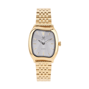 gold automatic dress watch grey dial 37mm ultra slim CONTOUR LUSTRE MAKYDO