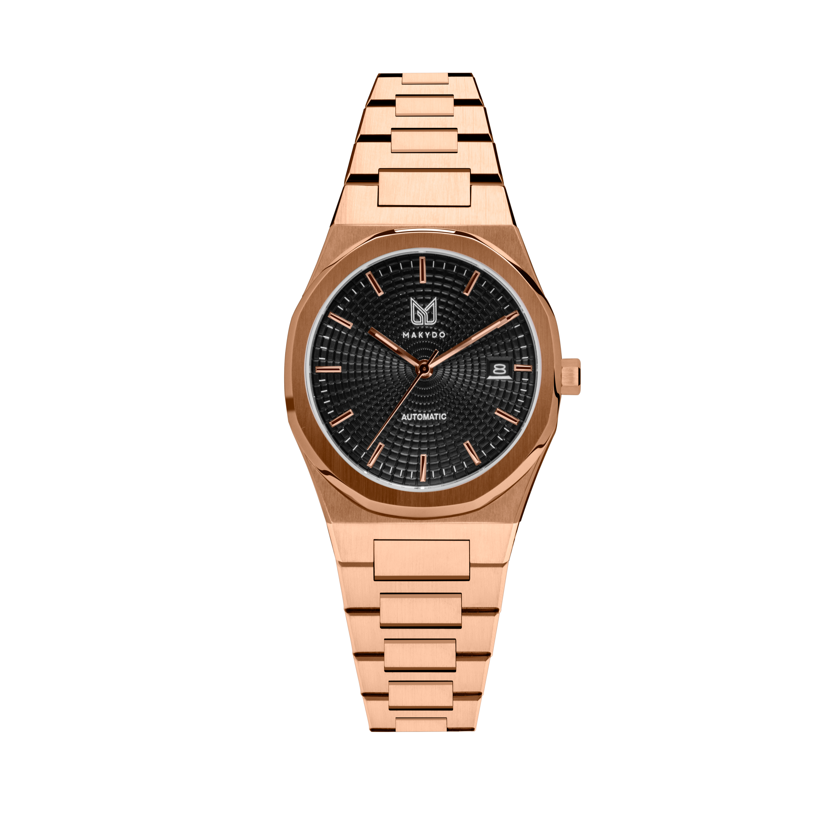 Rose gold mechanical watch discount
