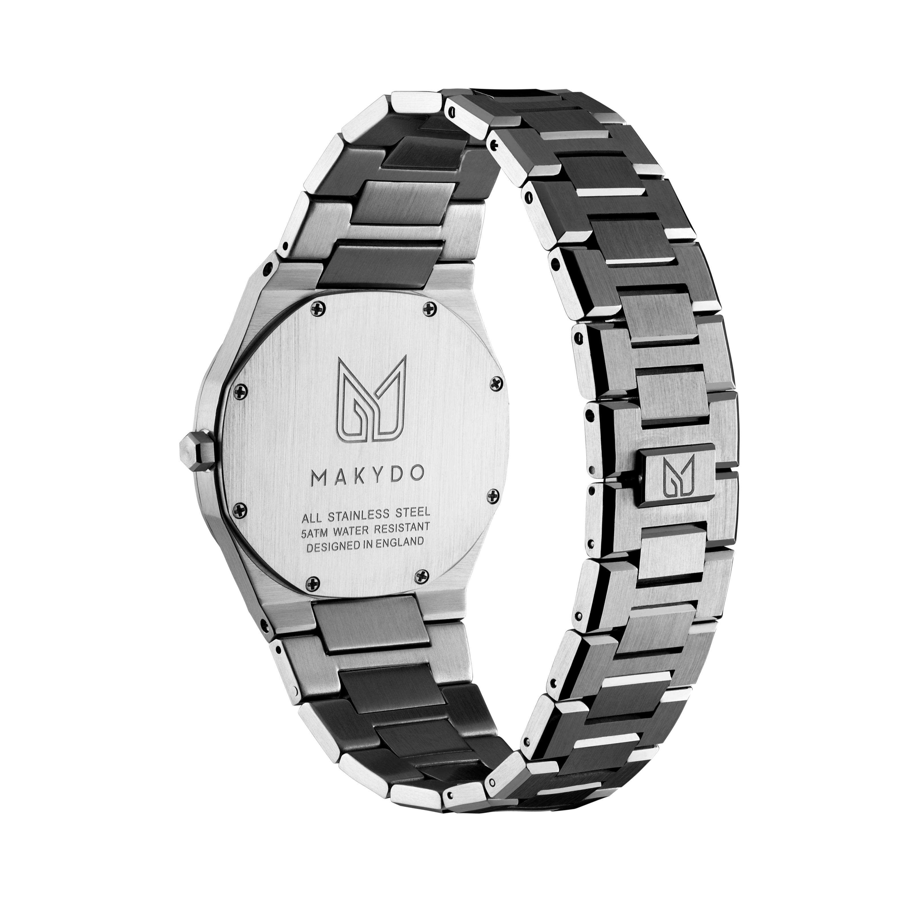 Silver Stainless Steel Bracelet Detail – Classy Blue 40