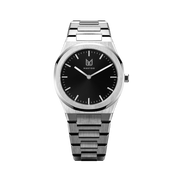 MAKYDO Onyx Black Men's Watch – 40mm Front View