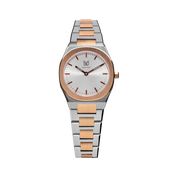 As steel and rose gold unite, Makydo's pearl white women's watch radiates serenity and purity upon your wrist, leaving a trail of inspiration in your wake. The brilliant, highly transparent sapphire crystal with anti-reflective coating expose the sophisticated silver baton hands with BGW9 Lume. The flawless symmetry of perfected Rose Gold plated 316L stainless steel integrated bracelet complimented with a 6.7mm of slim case powered by a sturdy Miyota quartz movement.