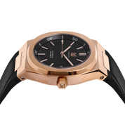 Rubber strap for MAKDYO Diver 38 with rose gold ends