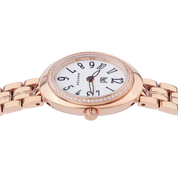 Close-up of Noor Aurora dial and bracelet