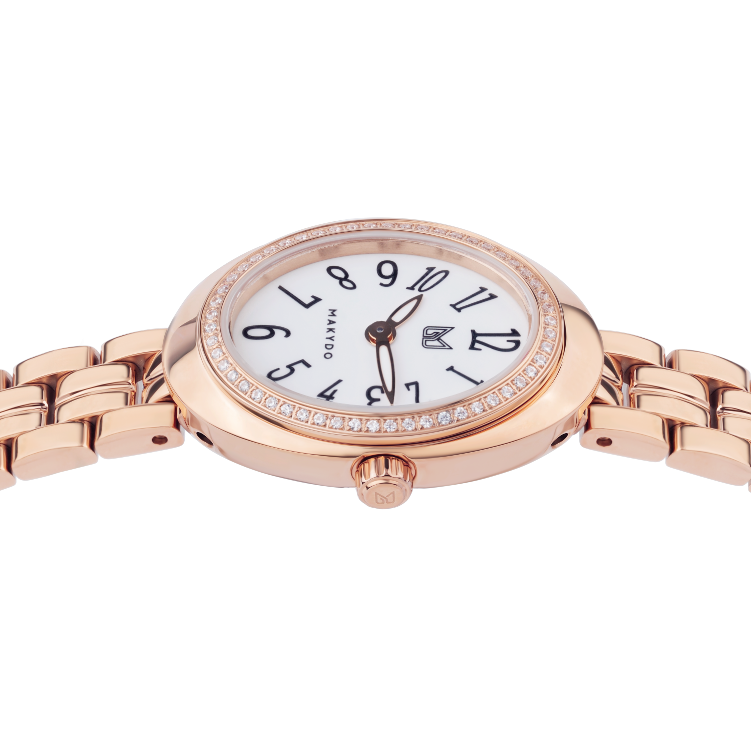 Close-up of Noor Aurora dial and bracelet