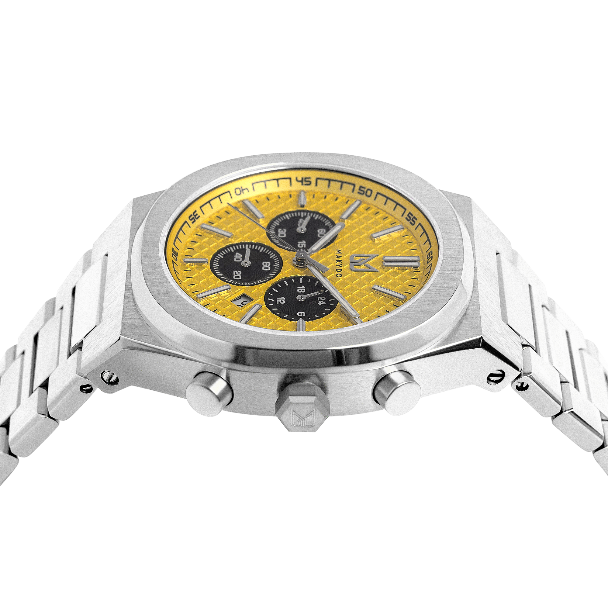 Enjoy the elegance of humble white in the form of dazzling Yellow dial Watches from our thrilling and bold Chronograph men's watch collection crafted with casual and sporty features