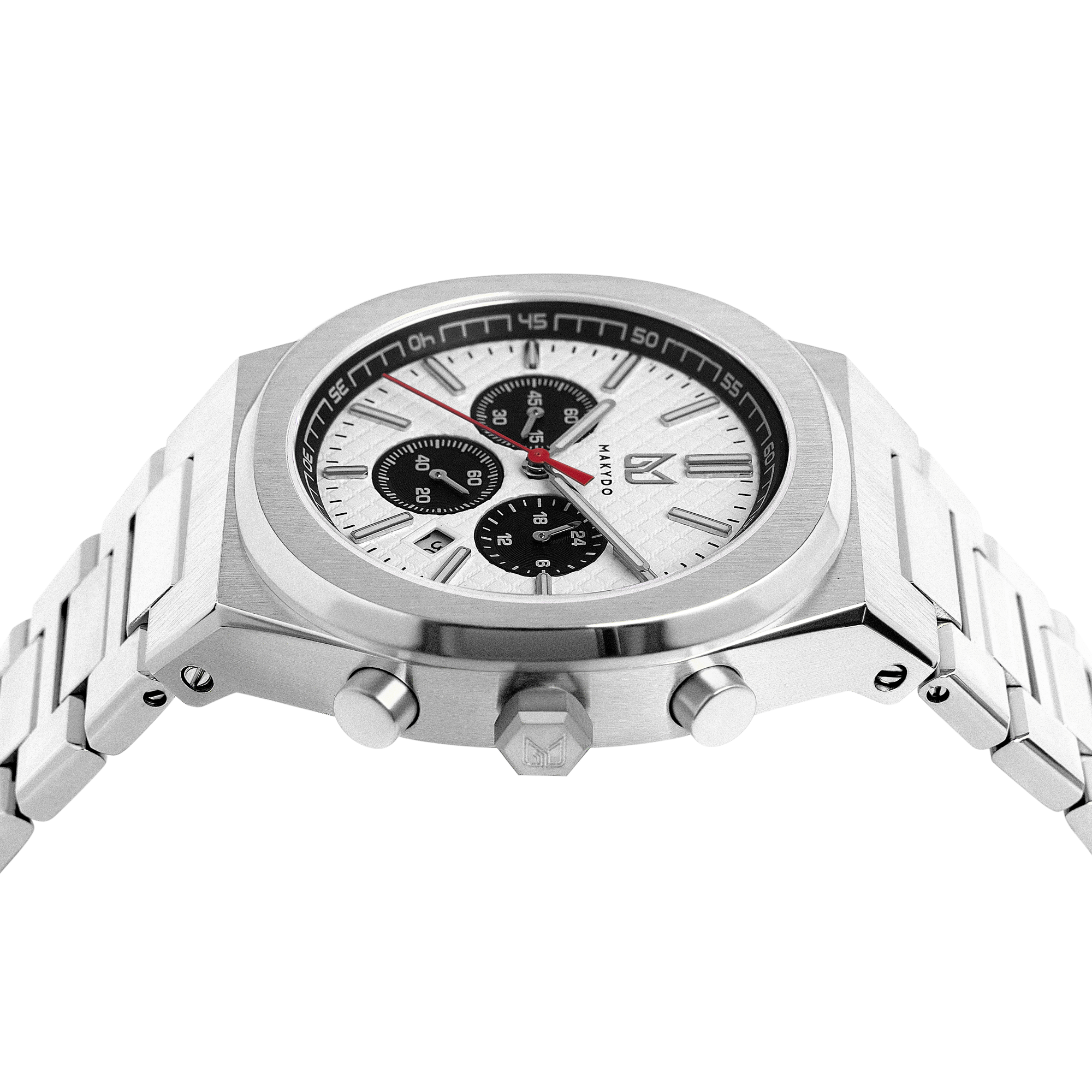 Enjoy the elegance of humble white in the form of dazzling White Dial Watches from our thrilling and bold Chronograph men's watch collection crafted with casual and sporty features