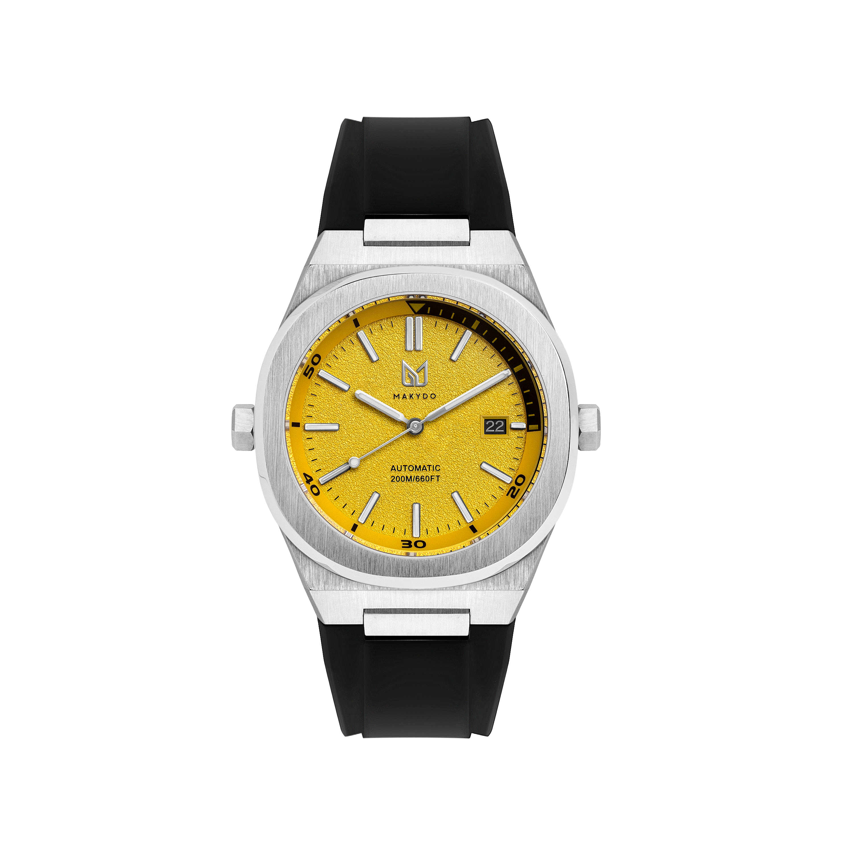Discover the perfect blend of style and functionality, a striking Yellow Dial Watch, one of the finest pieces from adventurous and refreshing Diver collection of men's Watches from Makydo.