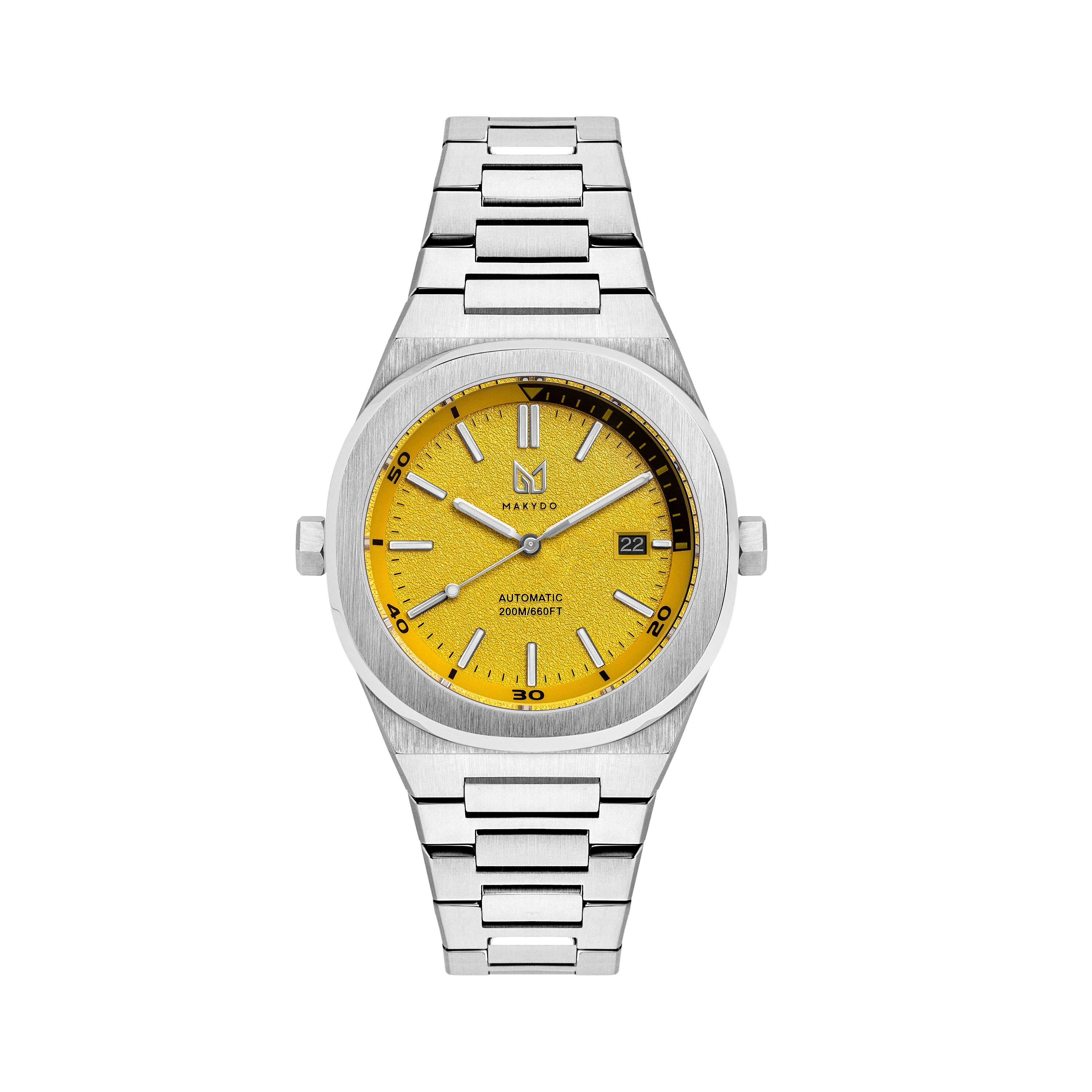 Discover the perfect blend of style and functionality, a striking Yellow Dial Watch, one of the finest pieces from adventurous and refreshing Diver collection of men's Watches from Makydo.