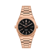 Crafted for both style and functionality, Rose Gold sophistication with every glance on a Black Dial Watch, one of the finest pieces from adventurous and refreshing Diver collection of men's Watches from Makydo