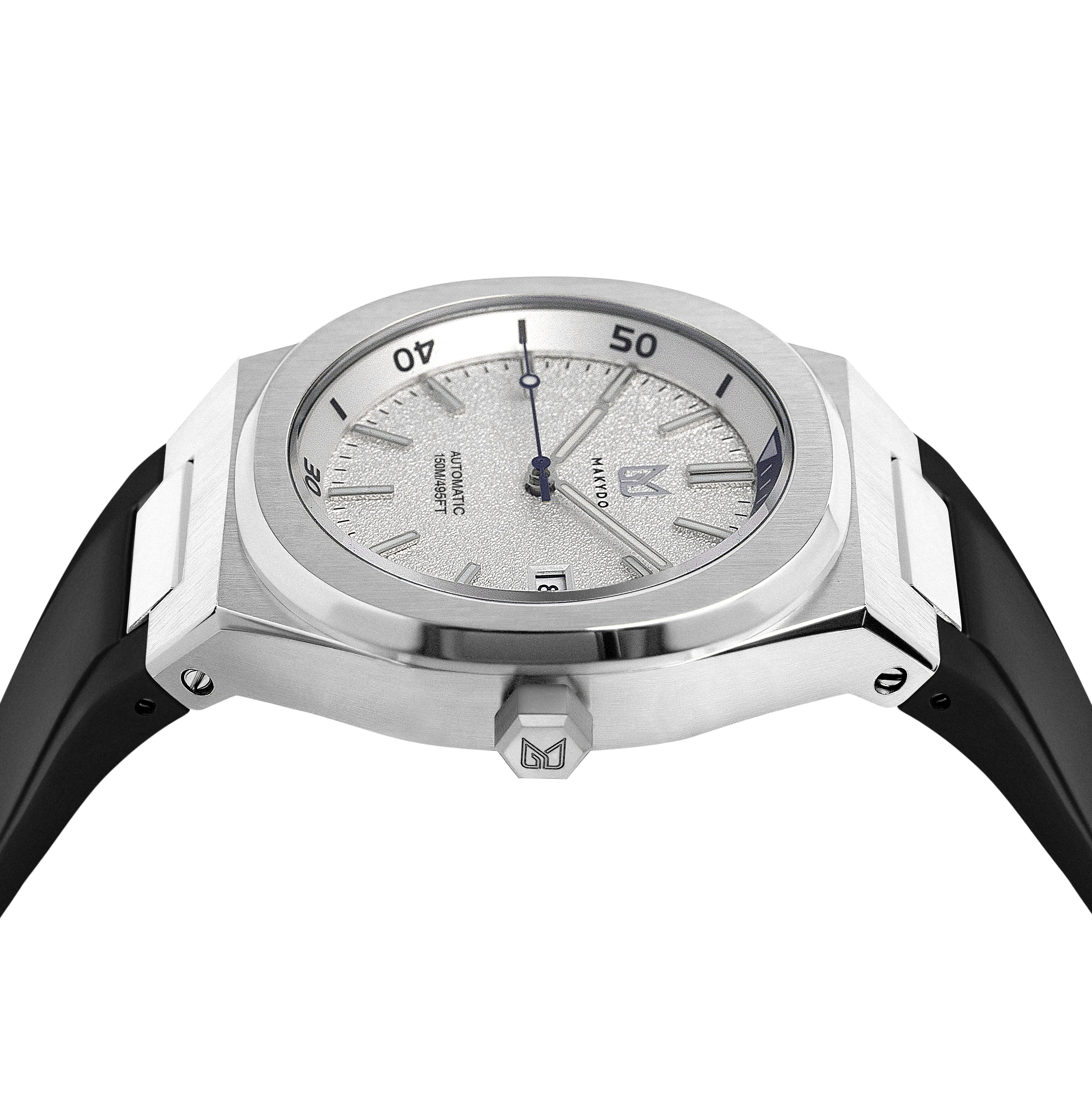 Dive into style and precision, a silky smooth pearl White Dial Watch, one of the finest pieces from adventurous and refreshing Diver collection of Unisex Watches from Makydo. Perfect for underwater adventures, this timepiece offers exceptional performance and a bold look. Dive deeper with confidence and flair!