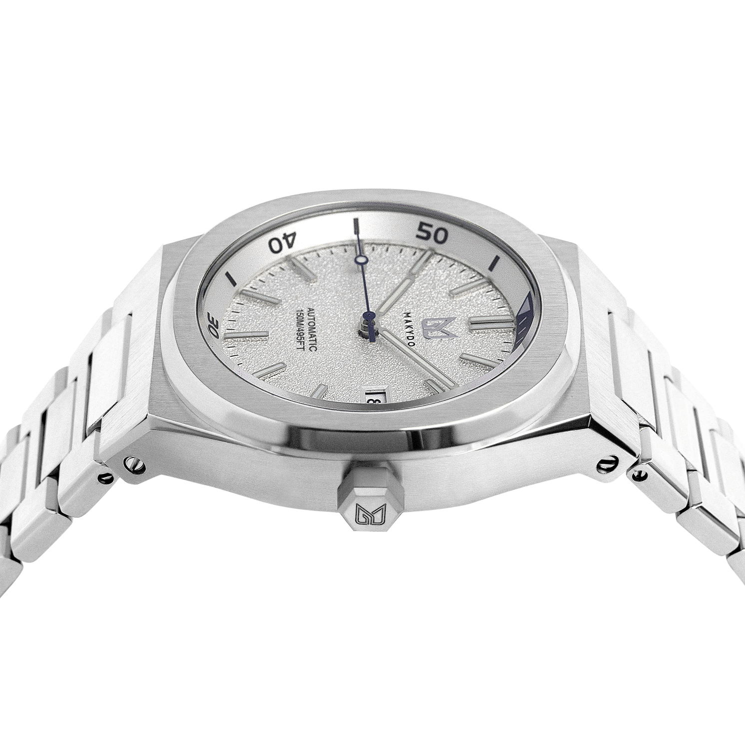 Dive into style and precision, a silky smooth pearl White Dial Watch, one of the finest pieces from adventurous and refreshing Diver collection of Unisex Watches from Makydo. Perfect for underwater adventures, this timepiece offers exceptional performance and a bold look. Dive deeper with confidence and flair!