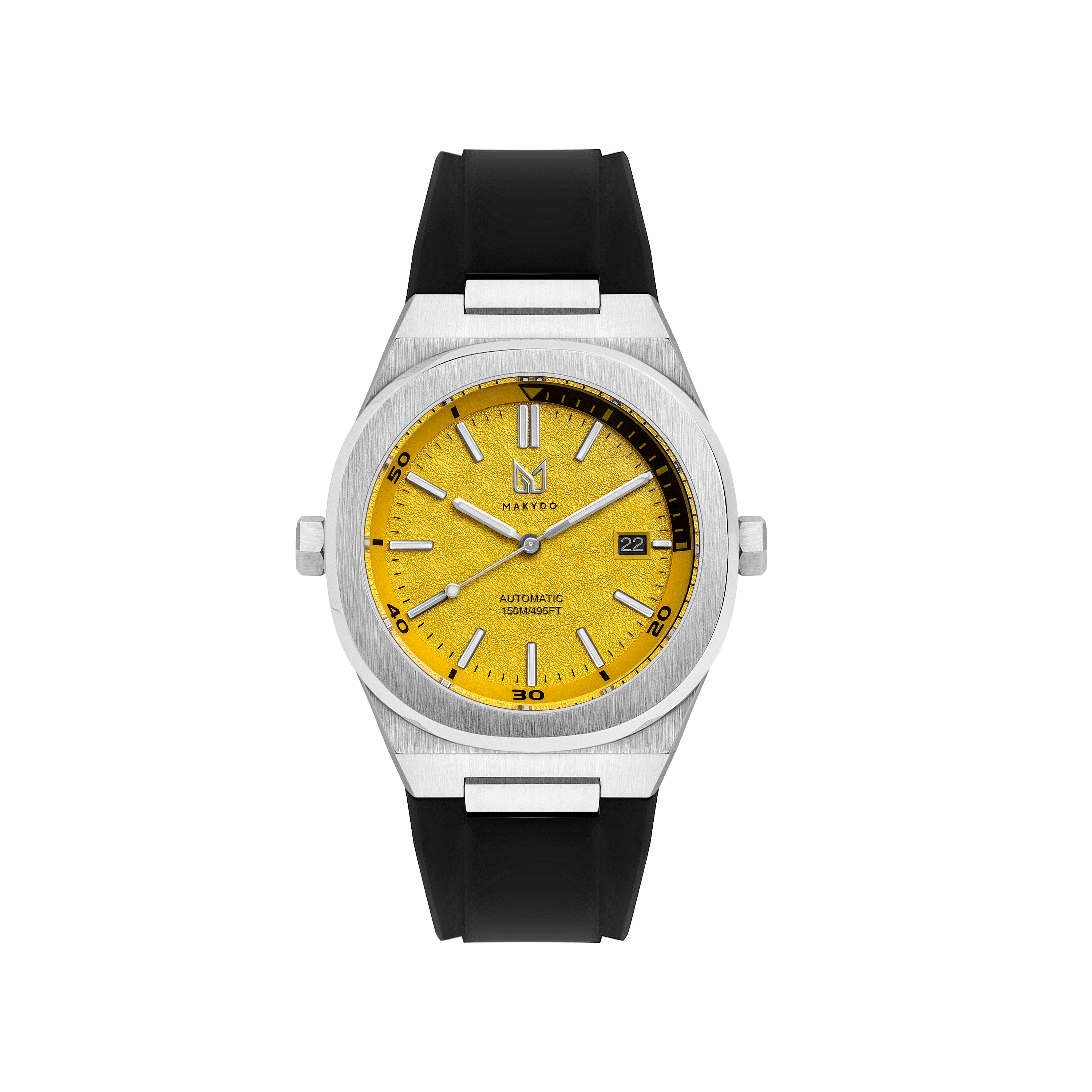 Discover the perfect blend of style and functionality, a striking Yellow Dial Watch, one of the finest pieces from adventurous and refreshing Diver collection of Unisex Watches from Makydo. Perfect for underwater adventures, this timepiece offers exceptional performance and a bold look. Dive deeper with confidence and flair!