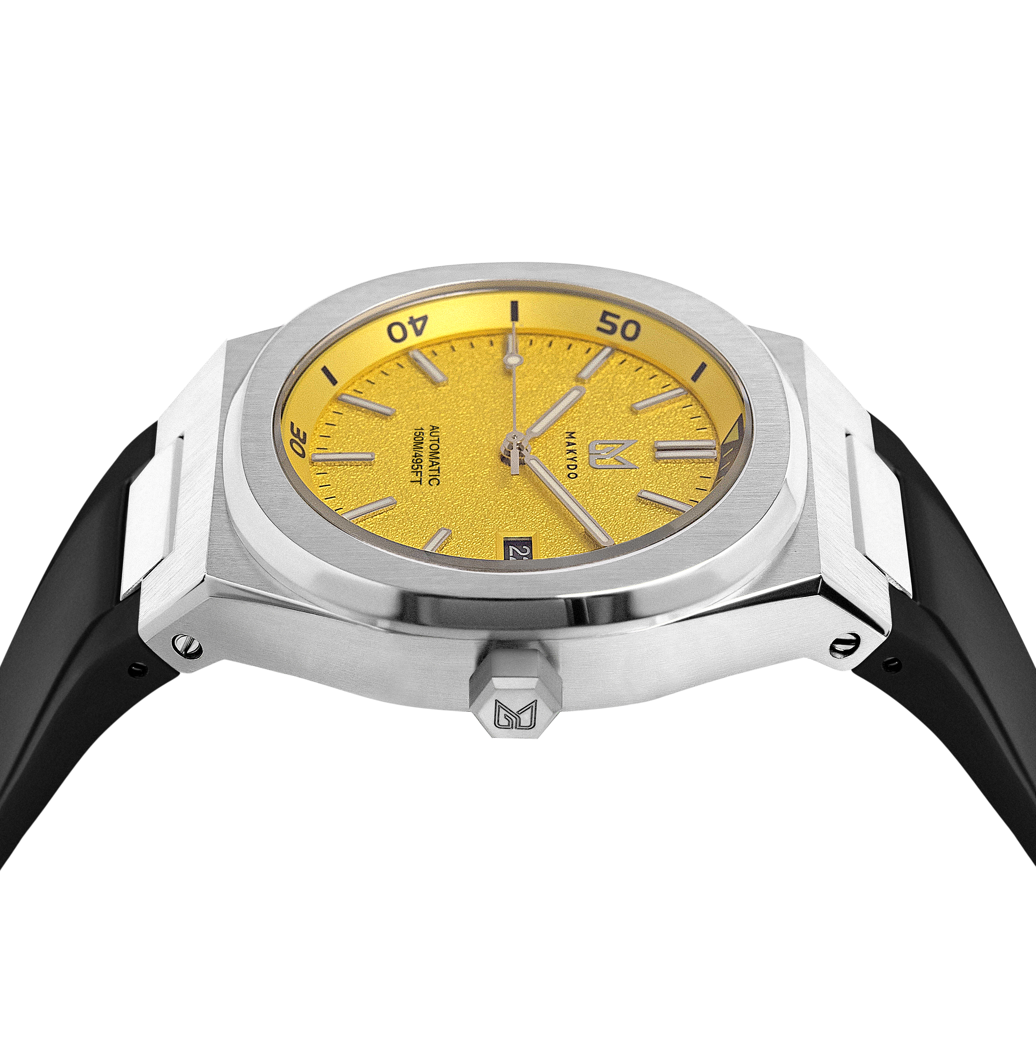 Discover the perfect blend of style and functionality, a striking Yellow Dial Watch, one of the finest pieces from adventurous and refreshing Diver collection of Unisex Watches from Makydo. Perfect for underwater adventures, this timepiece offers exceptional performance and a bold look. Dive deeper with confidence and flair!