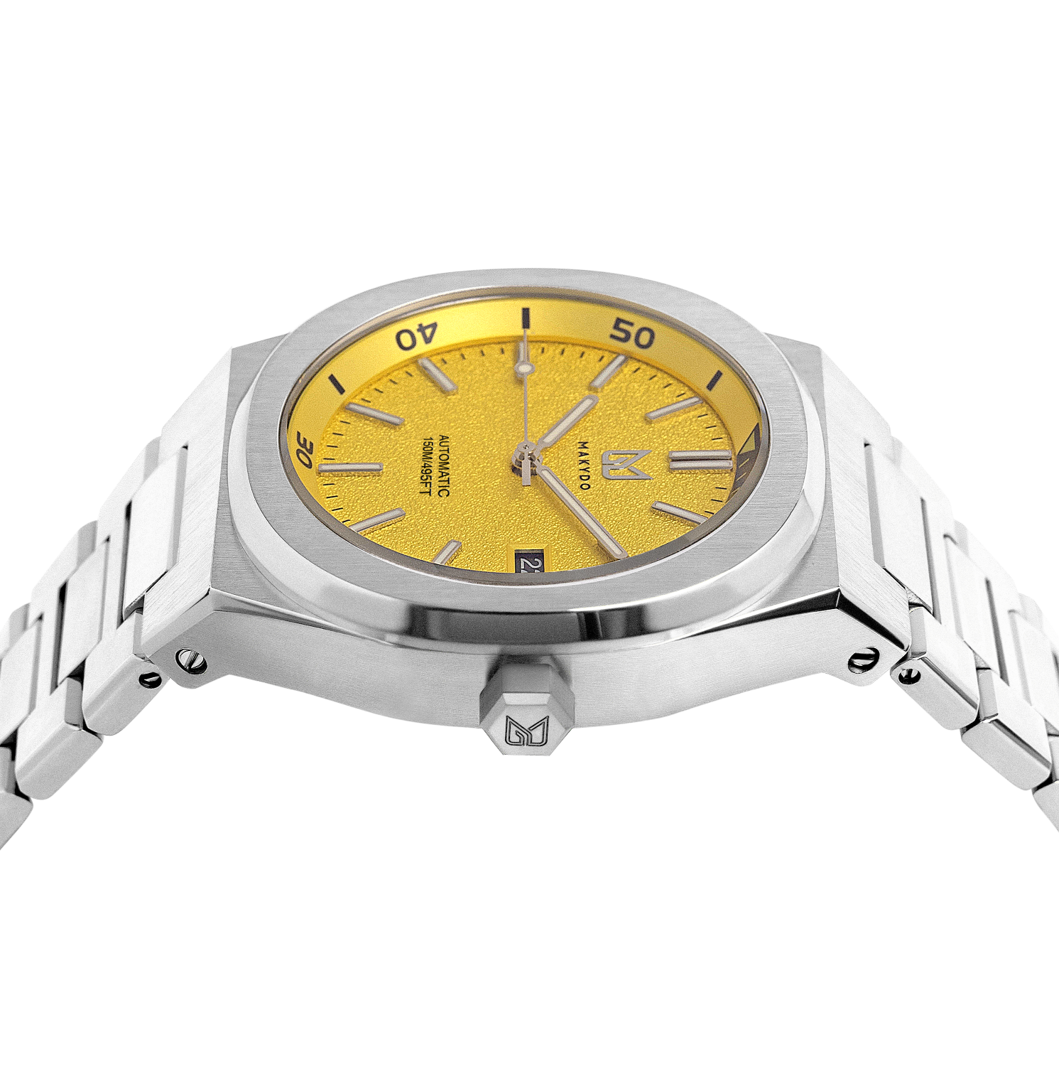 Discover the perfect blend of style and functionality, a striking Yellow Dial Watch, one of the finest pieces from adventurous and refreshing Diver collection of Unisex Watches from Makydo. Perfect for underwater adventures, this timepiece offers exceptional performance and a bold look. Dive deeper with confidence and flair!