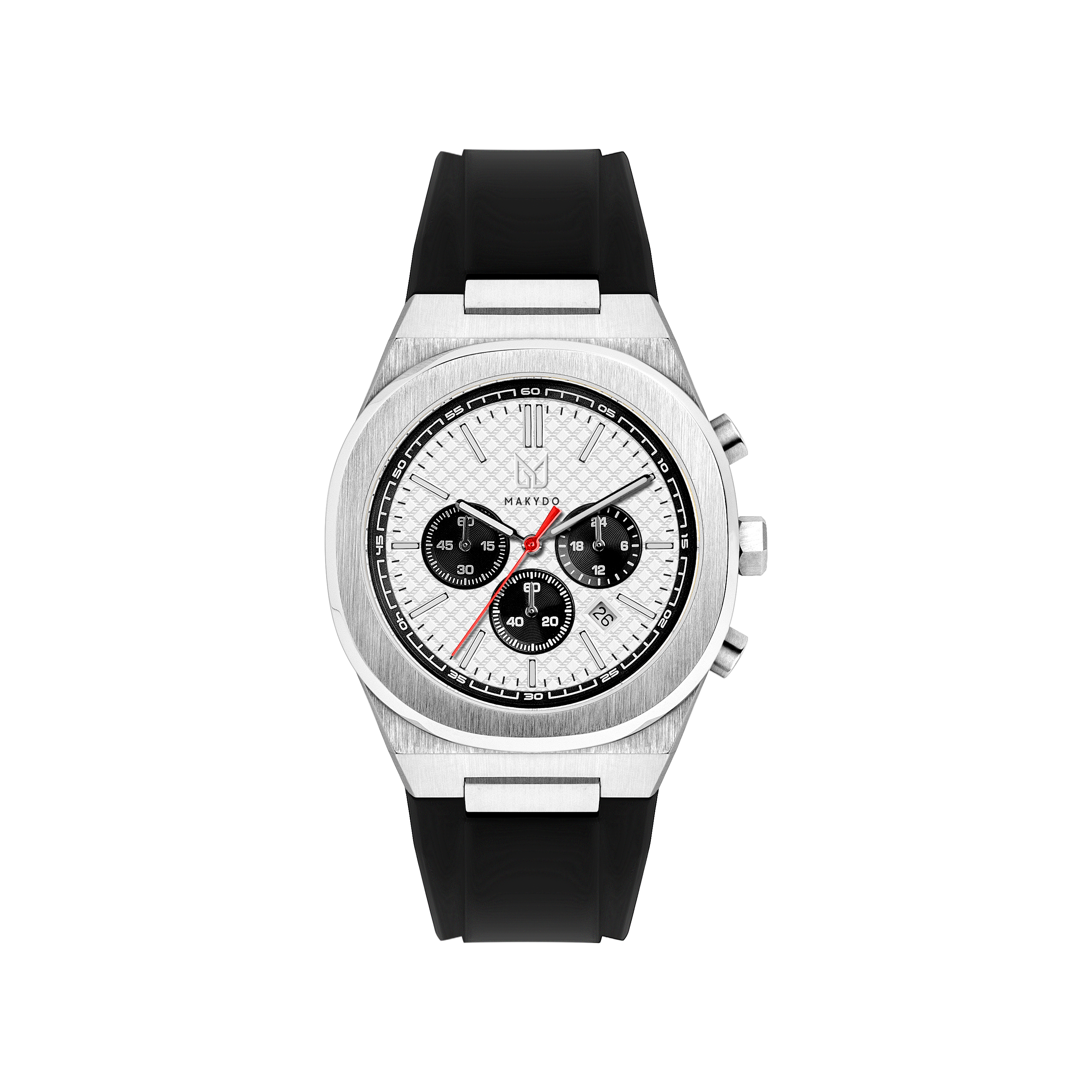 Enjoy the elegance of humble white in the form of dazzling White Dial Watches from our thrilling and bold Chronograph men's watch collection crafted with casual and sporty features
