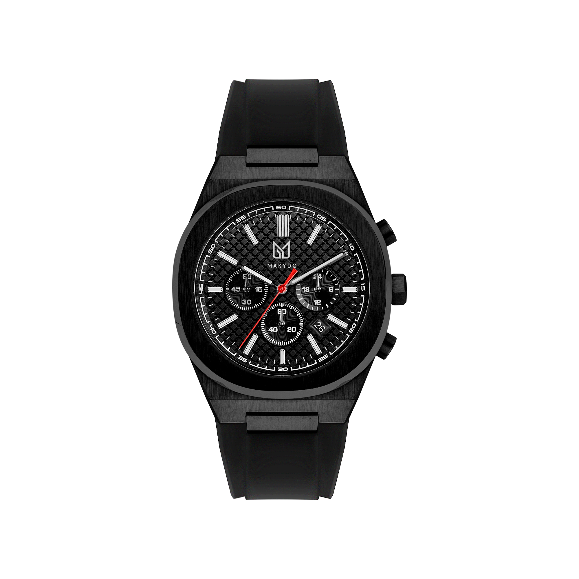 Enfold the power of black with our Black Dial Watches , one of the finest pieces from the thrilling and racing inspired sports edition chronograph men's Watch from Makydo.