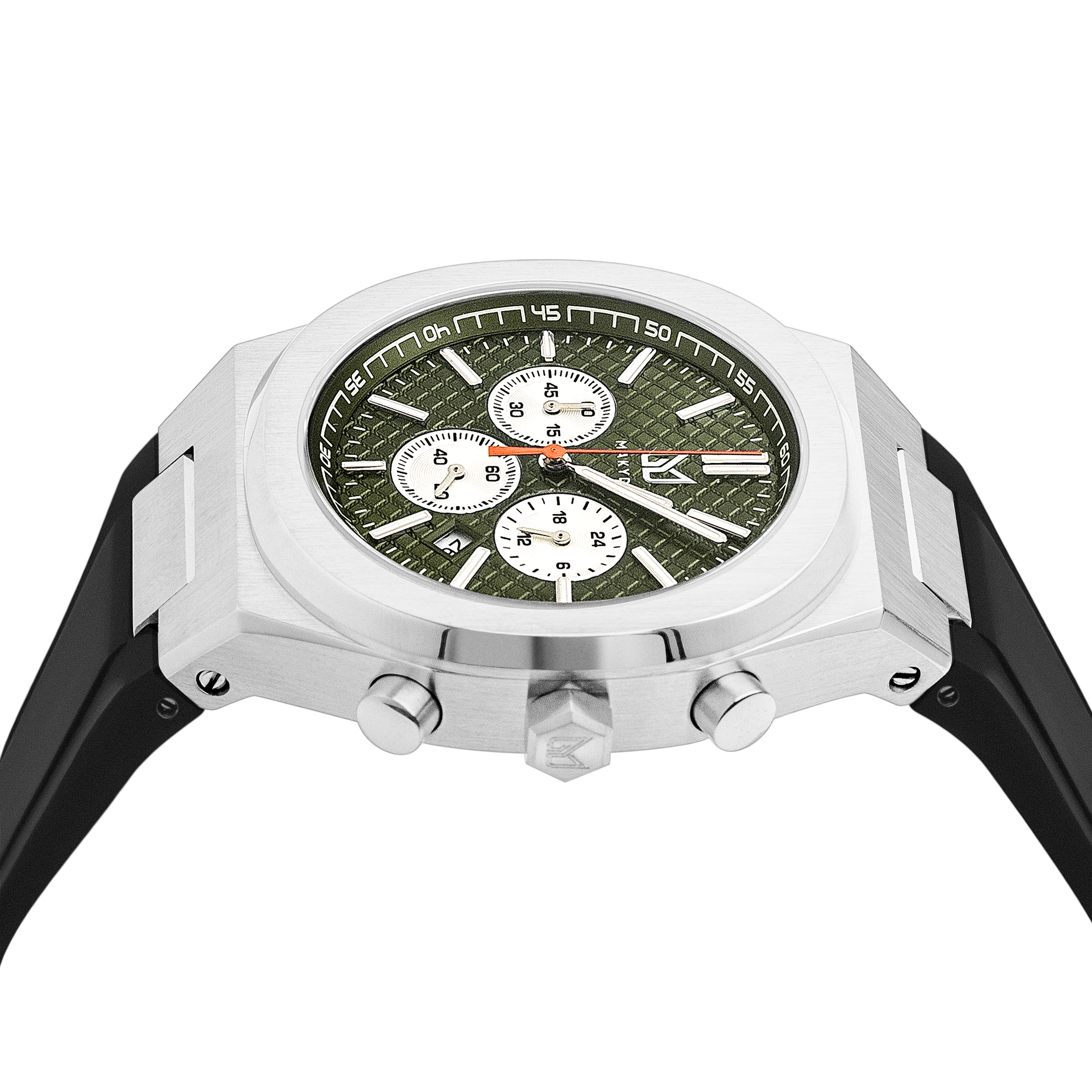 Enchant all with our emerald impelled Green Faced Watch crafted with skill and trust. Choose much more from our infinite boundless designs of the finest pieces from the thrilling and racing inspired chronograph collection of men's Watches from Makydo.