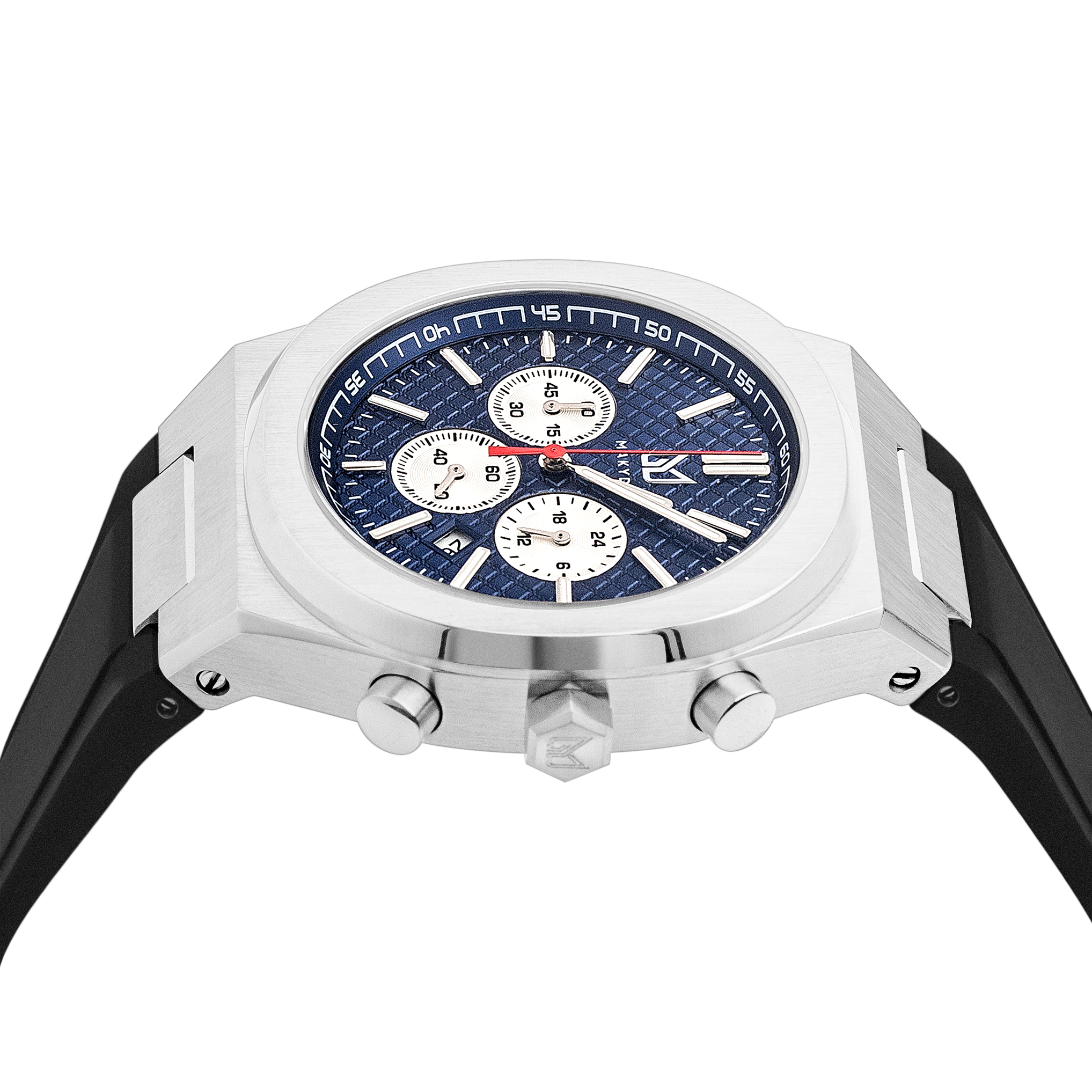 Captivate people's attention with our alluring Blue Dial Watches that personify loyalty. Choose happily from our boundless designs of the finest pieces from the thrilling and racing inspired chronograph collection of men's Watches from Makydo.