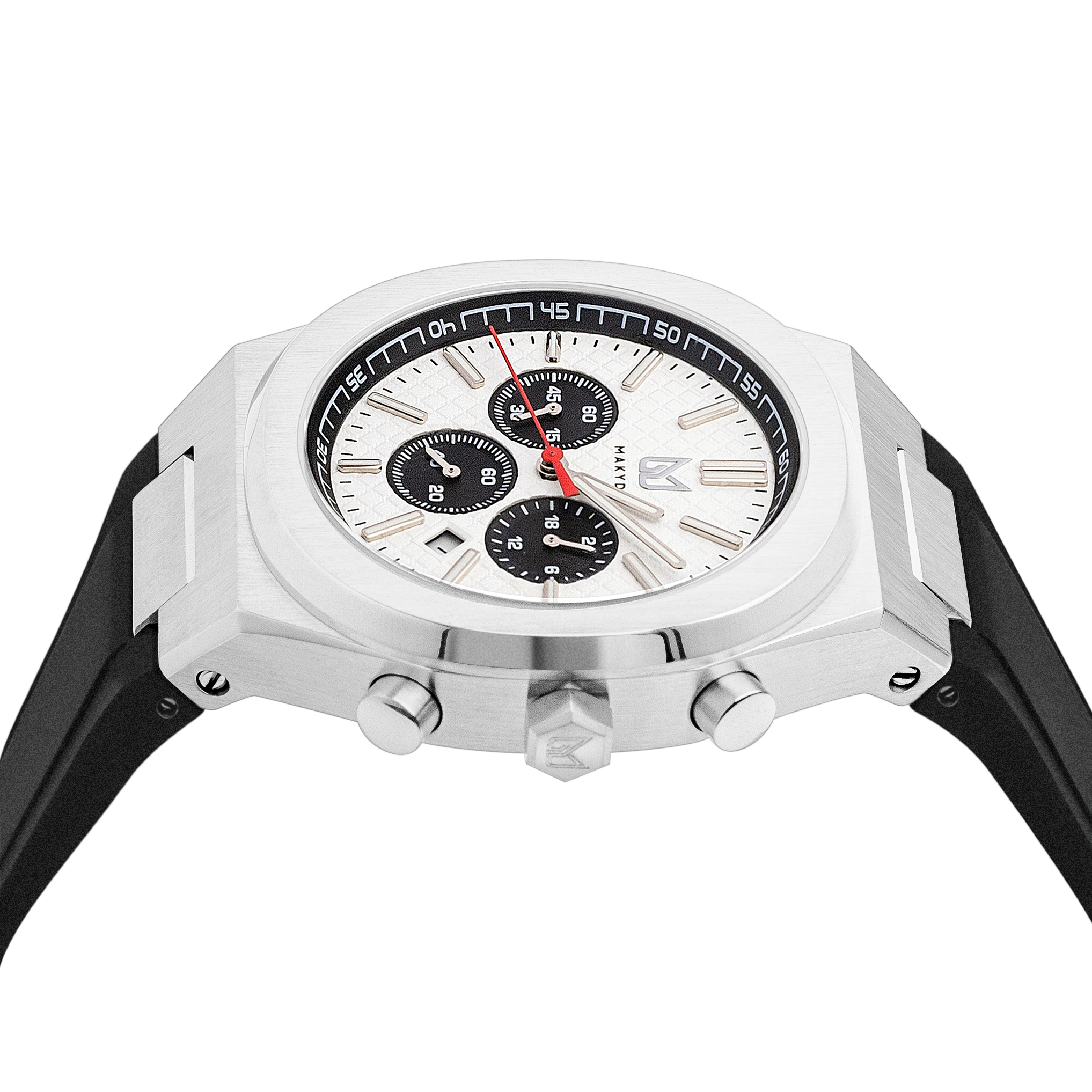 Enjoy the elegance of humble white in the form of dazzling White Dial Watches from our thrilling and bold Chronograph men's watch collection crafted with casual and sporty features