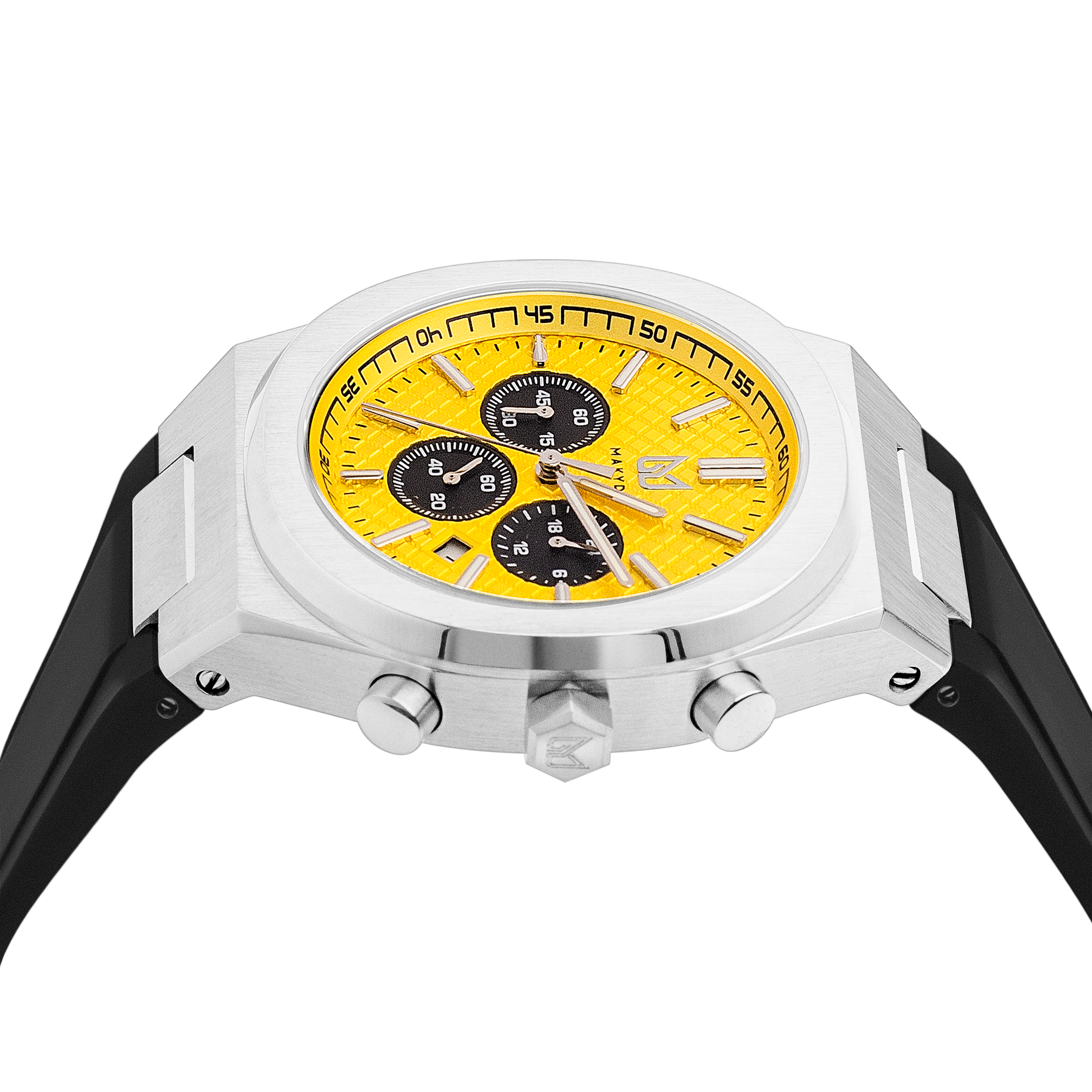 Enjoy the elegance of humble white in the form of dazzling Yellow dial Watches from our thrilling and bold Chronograph men's watch collection crafted with casual and sporty features