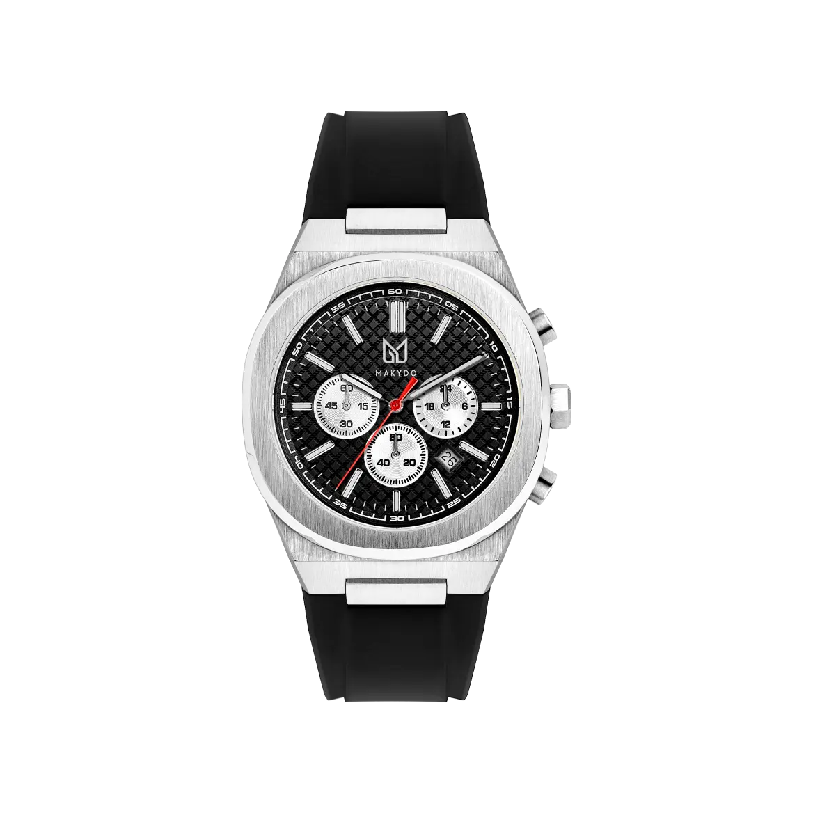 Wear it on the bracelet or switch to rubber in minutes