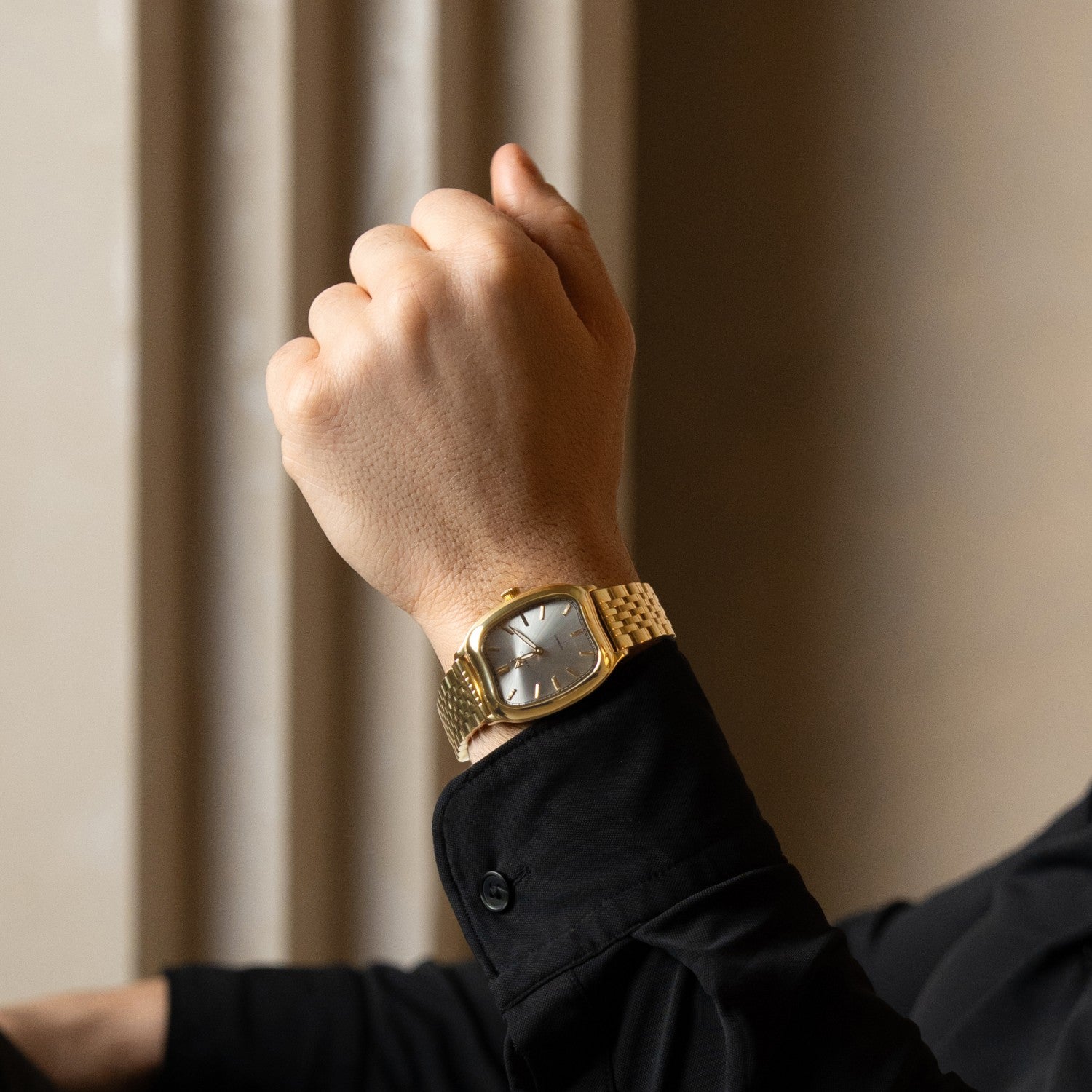 Gold Automatic Dress Watch 37mm 8.6mm Slim | CONTOUR LUSTRE Makydo Gold Automatic Dress Watch 37mm 8.6mm Slim | CONTOUR LUSTRE Makydo