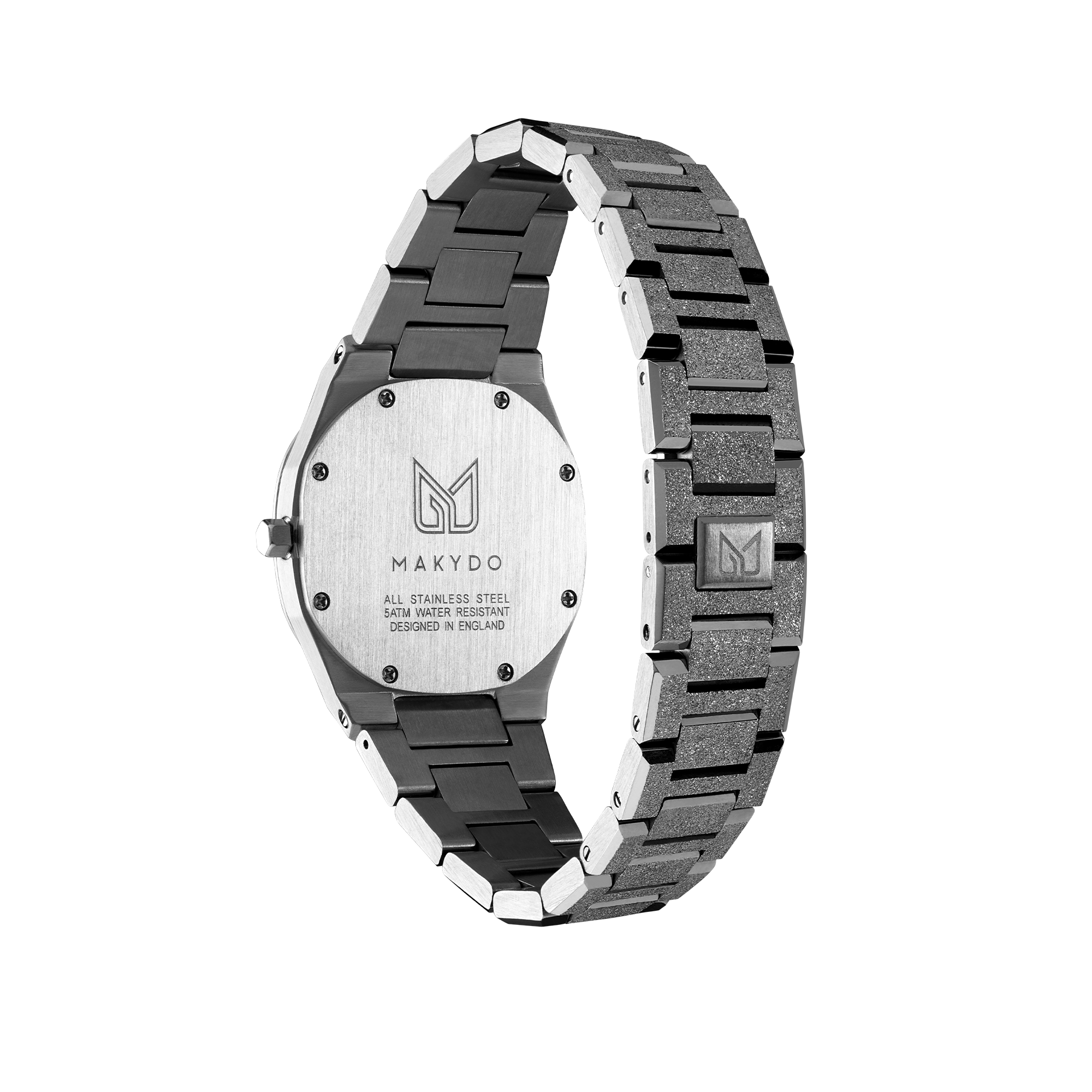 Behold the enchanting embrace of a frosted finish, stardust dancing upon its delicate frame. The pearly white dial women's watch exudes purity and radiance, captivating souls with its luminous charm. The brilliant, highly transparent sapphire crystal with anti-reflective coating expose the sophisticated silver baton hands with BGW9 Lume. The flawless symmetry of the 316L Stainless Steel integrated bracelet complimented with a 6.7mm of slim case powered by a sturdy Miyota quartz movement.