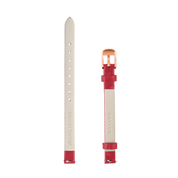 Premium 8mm rose gold leather watch strap
