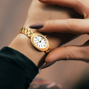 woman wearing Noor Solis watch