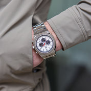 Enjoy the elegance of humble white in the form of dazzling White Dial Watches from our thrilling and bold Chronograph men's watch collection crafted with casual and sporty features